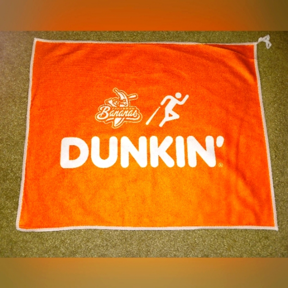 Cute, New Orange And Pink Savannah Bananas And Dunkin' Towel, New, Unused